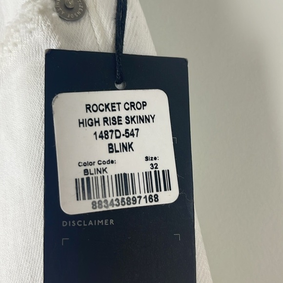 Citizen of Humanity Rocket Crop High-Rise Skinny Jeans White NEW - Picture 7 of 13
